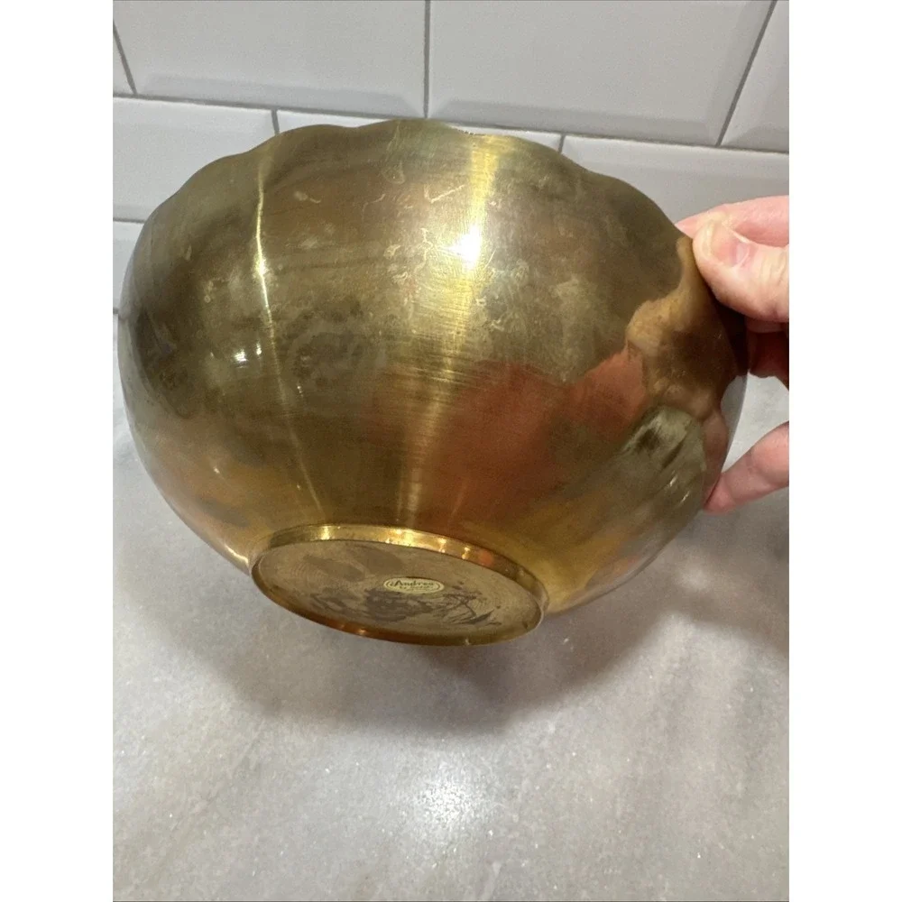 Andrea By Sadek Solid Brass‎ Bowl OLA0052